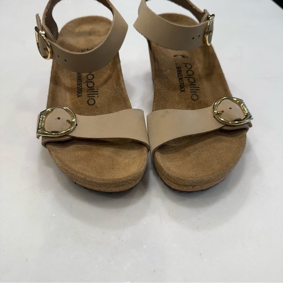 Birkenstock Papillio Soley Leather Wedge Sandals Size US 6-6.5 EU 37 BRAND NEW - Picture 3 of 15